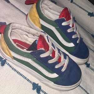 Vans Kids Blue and Red Sneakers